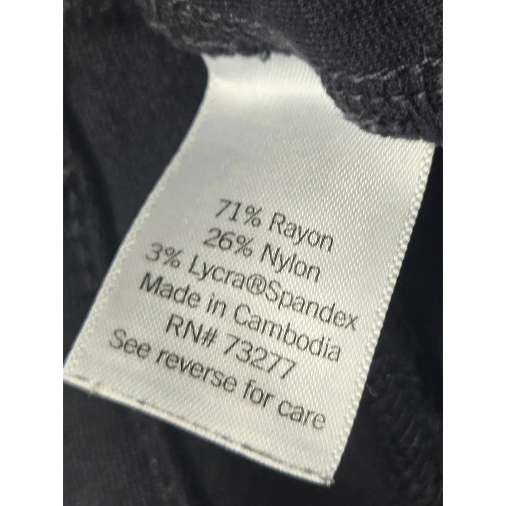 LC Lauren Conrad Womens Black Skinny Stretch Pants Size M Rayon Blend RN 73277